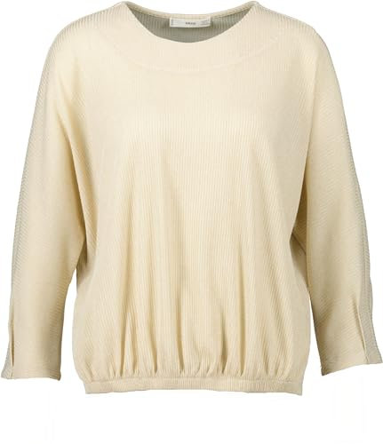 Mango Damen Shirt 3/4 Arm 'Lurim' mit glitzerndem Finish, beige (DE/NL/SE/PL, Alphanumerisch, L, Regular, Regular, Beige)