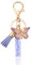 MORSUNBELA Porte-clés avec lettre initiale papillon porte-clés pour adolescentes et filles, Violet., S