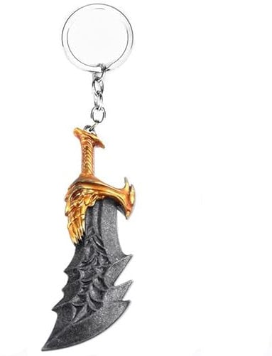 junweideyi GOW Keychain Kratos Leviathan Axe Blades of Chaos Gifts for Men Teens Game Fans (Style 10)