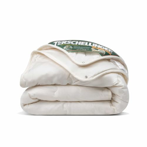 Terschellinger 4-Jahreszeitendecke - Bettdecke aus 100% IWS-Schurwolle - Hochwertiges Ganzjahr Wolle Bettdecke - Woolmark Zertifiziert - 120 x 150 cm