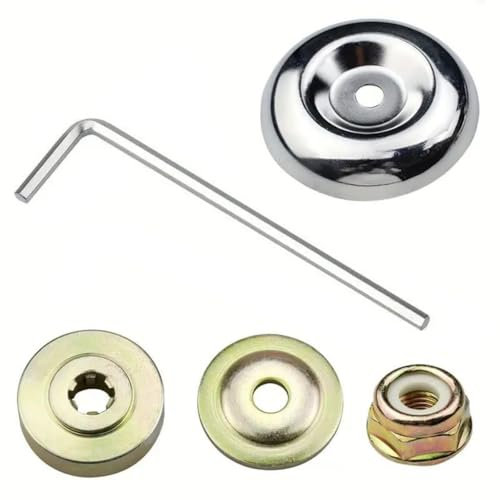 Kjzeex 5 Pcs Replacement Metal Gearbox Blade Nut Fixing Kit With Hexagon Socket Screws For Strimmer Brushcutter Universal M10 Nut Fixing Kit Accessories, For Lawn Mower Trimmer Brush Cutter