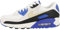 Nike Men's Air Max 90 Premium Sneaker, White Khaki Racer Blue Black, 10 UK