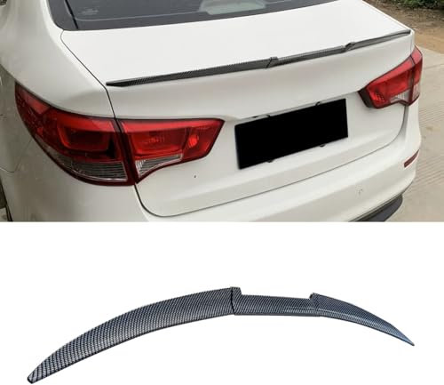 PEJLHK Heckspoilerlippe für Auto-Kofferraum für BMW 3 Series F30 Sedan 2012-2019, Schwarz/Kohlefaser, Heckspoiler-Bodykits aus Gummi,B-Carbon Fiber