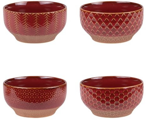 Table Passion - Coffret de 4 coupelles Jaspe Rouge 12 cm