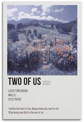 nshdahns Poster mit Aufschrift Two of Us from Walls von Louis Tomlinson, Vintage-Kunst, Raumdekoration, ästhetisches Schlafzimmer-Poster für Schlafzimmer, 30 x 45 cm, ungerahmter Stil