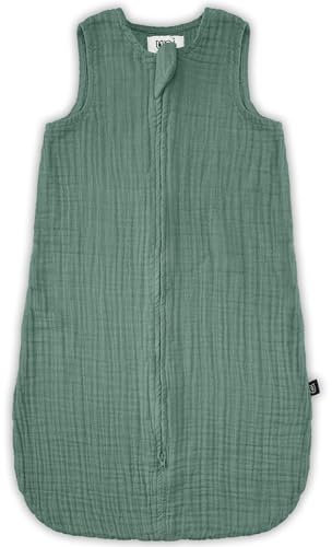 Uni Organics Schlafsack, 1,0 Tog, 6–12 Monate, Bio-Baumwolle, GOTS-zertifiziert, tragbare Babydecke, Grün , 6-12 Monate