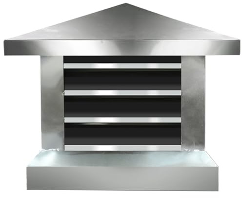 Aluminium Ventilation Square Rain Cap, Square Stainless Steel Chimney Rain Caps with Tapered Top for Outside Chimney Flue Cover to Fit Existing Flue Tile(32x32 Inch/80x80cm)