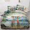 zcwl Japanisches Torii Bettwäsche 135x200, Orientalisch Asiatisch Bettbezug Set 2 teilig, Weiche Kuschelige Mikrofaser Bettwäsche-Sets, Wendebettwäsche und 1 Kissenbezug 80x80 mit Reißverschluss
