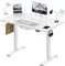 Flamaker Höhenverstellbarer Schreibtisch 120x60 cm,25MM Ganze Tischplatte mit Bürstenloser Motor,Stabiler Ergonomischer Steh Schreibtisch elektrisch höhenverstellbar mit Kabel Management Tray