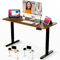 JUPPLIES Escritorio Elevable Electrico 140 x 60 cm - Mesa Elevable Escritorio Ajustable en Altura con Panel Inteligente de 3 Memorias - Standing Desk Oficina en Casa - Negro y Marrón Rústico