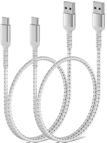 Kurz USB C Kabel[50CM, 2Pack], Ladekabel USB C Nylon 3A USB auf USB C Schnellladekabel für iPhone 16/15/ Pro Max, Galaxy S24/ S23/ S22/ S21, Google Pixel, Xiaomi