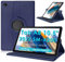 World biz Case for Samsung Galaxy A8 10.5-Inch 2021 Tablet (SM-X200/X205/X207), 360 Degree Rotation Protective Stand Leather Folio Cover Back, Auto Wake/Sleep Tab A8 (Navy)