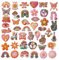 Embroidery Patches, Iron on Patches, Bohemian Orange Set of 43, Premium Embroidered Applique for Clothing, Hats, Jeans, Dresses and Backpacks, Fashion DIY Fabric Stickers for Creative Customization