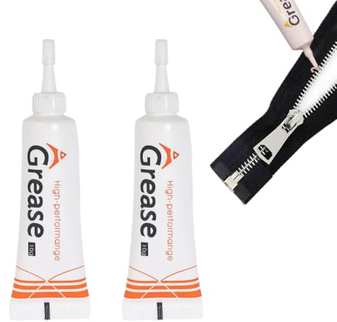 MOLZINY 2pcs Zip Care Zipper Lubricant Snap and Zipper Lubricant Snap Lube Stick Tube Lubrificante Per Cerniere Lubrificante per Cerniere Lampo e Bottoni Automatici Zip Cera Lubrificante con cerniera