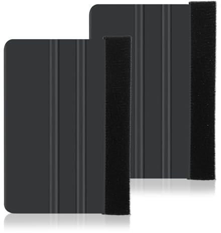 2Pcs Vinyl Squeegee Tool Felt Edge Squeegee Decal Squeegees Remove Bubbles, 4 Inch Felt Squeegees Vinyl Scraper Tool (Black)