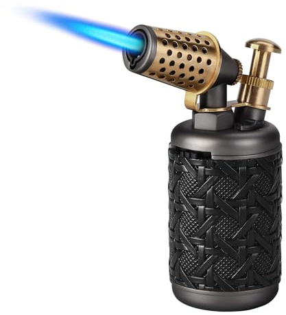 Ultraray Jet Flame Fackel Feuerzeug für Küche, Butangas Feuerzeug Nachfüllbar, Einstellbar, Winddicht, Ideal zum Kochen, Grillen, Kerzen, Camping, Geschenk für Männer Frauen (Verkauf ohne Butangas)