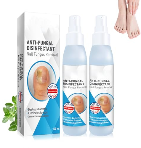 2 Stück Fußpflege-Spray, Fuß-Behandlung Schutzspray, Unterstützt ein Verbessertes Fußklima, Fußspray, Pflegt Haut & Nägel, für Nagel und Fußpflege (100ml*2)