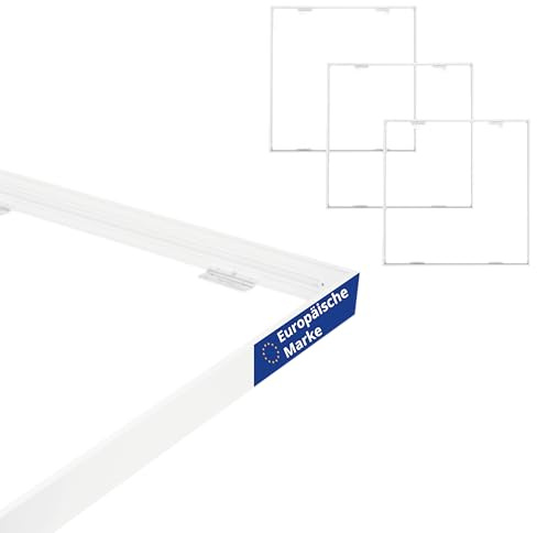 INNOVATE LED Panel Aufbaurahmen 62x62 cm Alu 3er-Set I Rahmen Deckenleuchte | Aufbaurahmen 62x62 für LED Panel Deckenleuchte I Büro Deckenleuchte Rahmen I Aufbauleuchte Büro Deckenlampe Aufputzrahmen