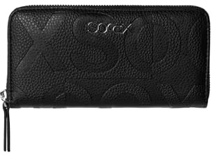 SOCCX Damen Longbörse mit All-Over-Logo-Prägung