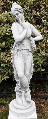 Beton Figur antike Frau H 65 cm Dekofigur Gartenskulptur Gartendeko Figur Skulptur aus Beton