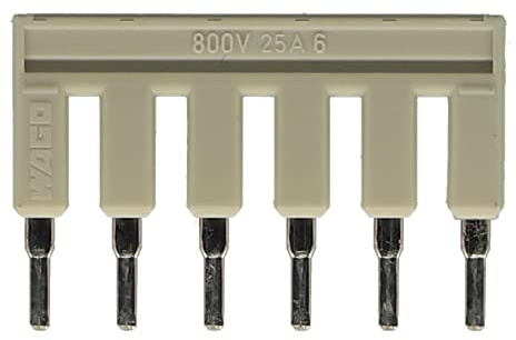 WAGO 2002 – 406 Jumper Bar Electrical Box Accessory – Electrical Box Accessory (29.5 mm, 19 mm, 4.1 mm, 25 A)