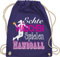 Turnbeutel Rucksack - EM 2026 Trikot Ersatz - Echte Mädchen Spielen Handball weiß - Unisize - Lila - geschenke für handballer handballbeutel hanball habdball turnsack kinderturnbeutel halbball