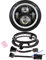 XPCTD 7 Zoll LED Scheinwerfer DOT DRL Licht Halo Bulb Kit für Touring Street Glide Road King Ultra Classic Electra Glide FatBoy Tri Cvo Heritage Softail Slim Deluxe Switchback Schwarz
