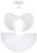 REDSTAR FANCY DRESS Costume ailes d'ange – Ailes de fée blanches et halo, taille adulte – Tutu et halo 3 pièces – Mariage fantaisie ou Halloween