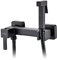 Ibergrif - Wandmontage WC-Bidet Handbrause Set mit Dusche und Halter, Schlauch, Warmes und Kaltes Wasser, Silber