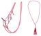 ARBO-INOX Knotenhalfter Zügel Halsring Kombiset Knotenhalfter-Set (Full Warmblut, Flamingo-Pink)