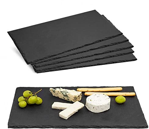 Hogar y Mas Bandeja Pizarra Negra Natural - Set 2 uds.
