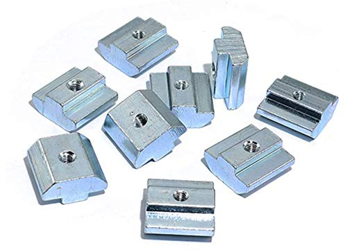 15pcs 4545 Series Sliding T Nuts Metric M10 Thread Slide in Hammer Head T-Nut for Standard 10mm T-Slot Aluminum Extrusion Profile （4545 Series M10）