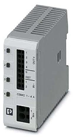 PHOENIX CONTACT CBMC E4 24DC/1-4A S-R Mehrkanaliger, Elektronischer Geräteschutzschalter zum Schutz von Vier Verbrauchern an 24V DC bei Überlast und Kurzschluss, 90mm Höhe, 36 mm Breite