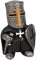 Chiyyak Nain de Jardin Statue de Jardin gardienne Armure Chevalier Sculpture GNOME Figurines de Jardin décoration pour la Maison, la Cour, pelouse, Jardin