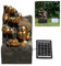 GEEZY Solar Water Features for the Garden – Outdoor Buddha Head Fountain with LED Lights – Solar Powered, Self-Contained – Easy Setup, Cascading & Tranquil – Ideal for Garden, Patio & Balcony Decor