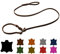 Hundeleine Fettleder Agility/Retrieverleine mit Zugstopp/Moxonleine für kleine Hunde/große Hunde (1,50m X 8mm, Braun)