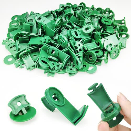 300 Gewächshaus GrüNe Befestigungsclips, 100 GewäChshaus Kunststoff Twist Clips, 100 Unterlegscheiben, 50 T VerläNgerungs Eckclips, 50 L VerläNgerungs Eckclips, Pflanzenhalter AufhäNgevorrichtungen