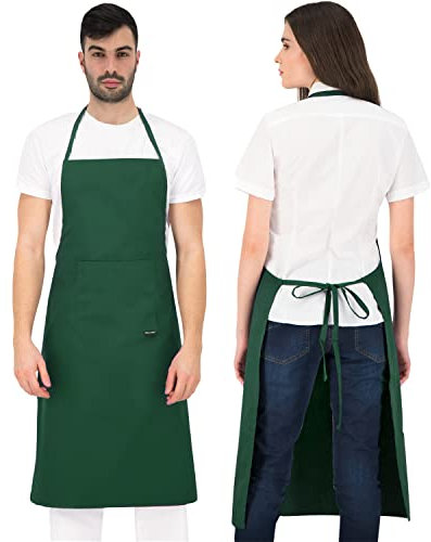 PALLTEX Borago Kochschürze Männer Kochschürze Damen Schürze Damen Schürze Herren für Kochen Basteln Malen Backen (Grün)