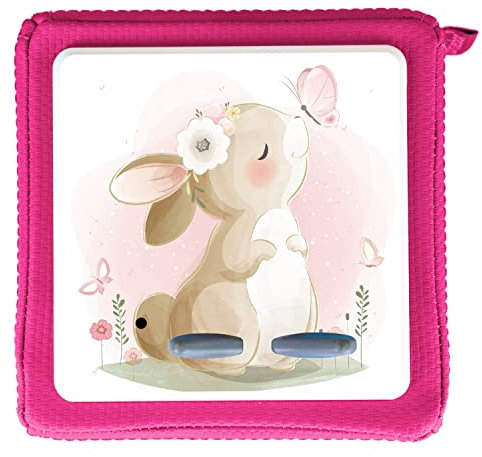 MeinBaby123® Schutzfolie kompatibel mit Toniebox | Schutzcover selbstklebend | Premium Qualität | Aufkleber passgenau I Folie Sticker I Toniebox Zubehör (Hase & Schmetterling)