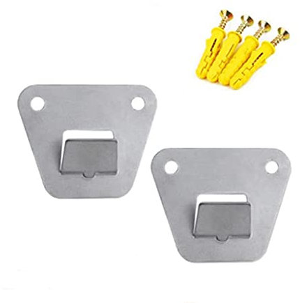 Zoele Wall Mounting Fan Bracket, Oscillating Wall Fan Support Hook Kit (2Pack, Silver)