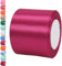 23m Satinband Geschenkband Tiefes Rosenrot 75mm Breit,Trauer Band Schleifenband Satin Dekoband Geschenkverpackung Deko Band Stoffband für Halloween Weihnachten Hochzeit Taufe Geburtstag DIY-Handwerk