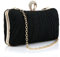 Gelory Clutch-Taschen für Damen: Kleine Abendtasche, Glitzer-Clutch, Geldbörse mit abnehmbarer Kette, für Hochzeit, Braut, Abschlussball, Cocktail-Party, Damen-Abendhandtasche, Schwarz , Einheitsgröße