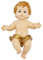 DRW Jesuskind aus handbemalter Kunstharz, 16 cm