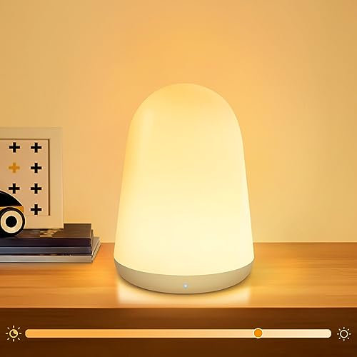 Tyreses Nachttischlampe Touch Dimmbar, LED Nachtlicht Kinder mit 256 RGB Farbwechsel,USB Aufladbare 1H Timer WarmWeiß Stilllicht Baby Kabellos für Schlafzimmer Wohnzimmer Kinderzimmer and Geschenk