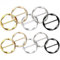 Bewudy 10 PCS T Shirt Clips Schal Ring Clip Krawattenklammern für Frauen Mode Schals Taille Schnalle für Hemden Kleidung Gold & Silber Kleidung Ring Wrap Holder