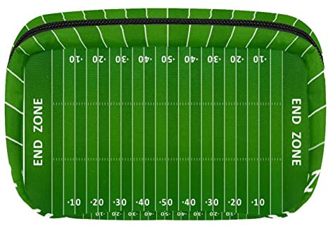 Make up Tasche,Kulturbeutel,Kosmetiktaschen für Damen,American Football Feld