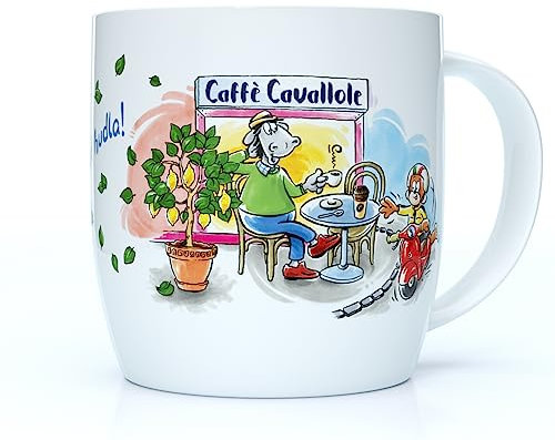 Äffle und Pferdle Kaffeebecher No net hudla!