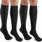 Calzini medici a compressione 2 Paia con cerniera 15-20 mmHg Supporto gamba con Cerniera di Supporto Migliore per Edema, Gonfiore, Gravidanza (S-M, Nero)