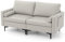 RELAX4LIFE 2 Sitzer Sofa, Schlafsofa mit abnehmbarem Kissen, Zweisitze Couch mit Schlaffunktion, Schlafsessel, Ecksofa, Relaxcouch fürs Wohnzimmer/Schlafzimmer, 172x78x80 cm, Grau (2 Sitzer Sofa)