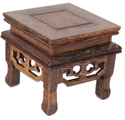 Cabilock Base wengué macetero duradero maceta para plantas de interior decoración titular de la artesanía base de maceta de madera cuadrado soporte de maceta adornos pie de madera Decorar